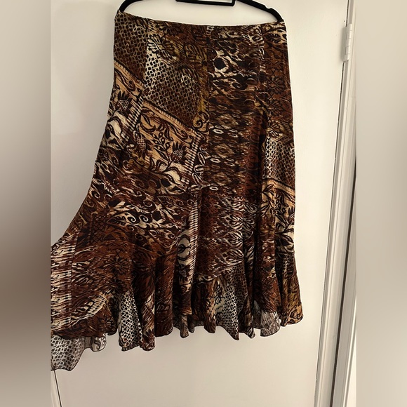 "Kim Rodgers" Women's Large Brown Maxi Skirt - Picture 3 of 5